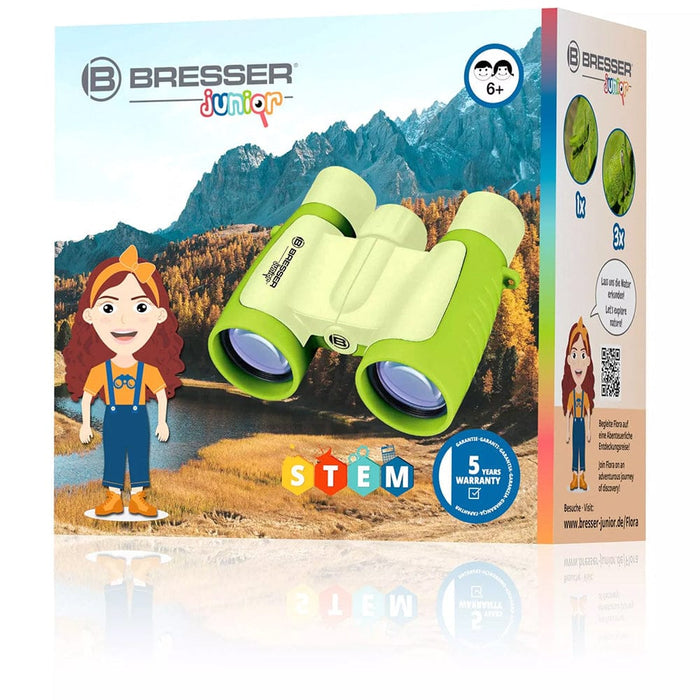 Children's 3x Magnification Green Binoculars