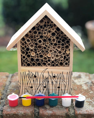 Paint your own bug hotels and bird feeders!