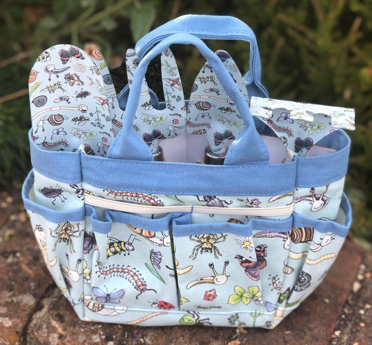 Little Nature Explorers Children's Blue Garden Tool Bag and Hand Tools Gift Set