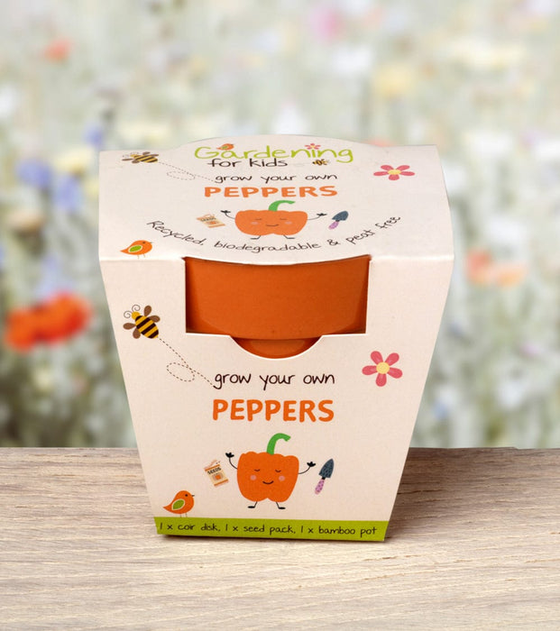 Sweet Peppers Growing Kit with Pot