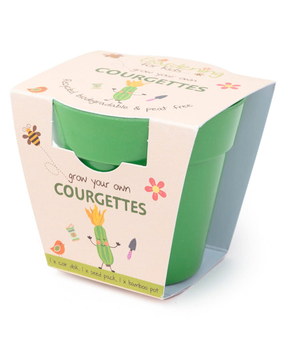 Children's Grow Your Own Courgettes Growing Kit with Pot