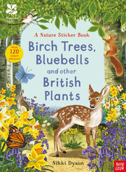 Grantham Book Services Birch Trees, Bluebells and other British Plants Children's Nature Sticker Book