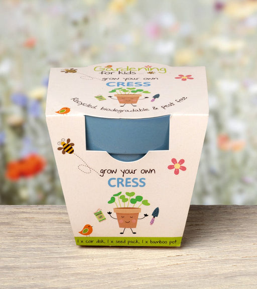 Gardening for Kids Blue Cress Growing Kit with Pot