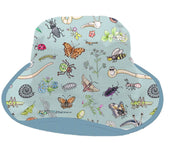 Gardening for Kids Blue Little Nature Explorers Child's Cotton Sun Hat