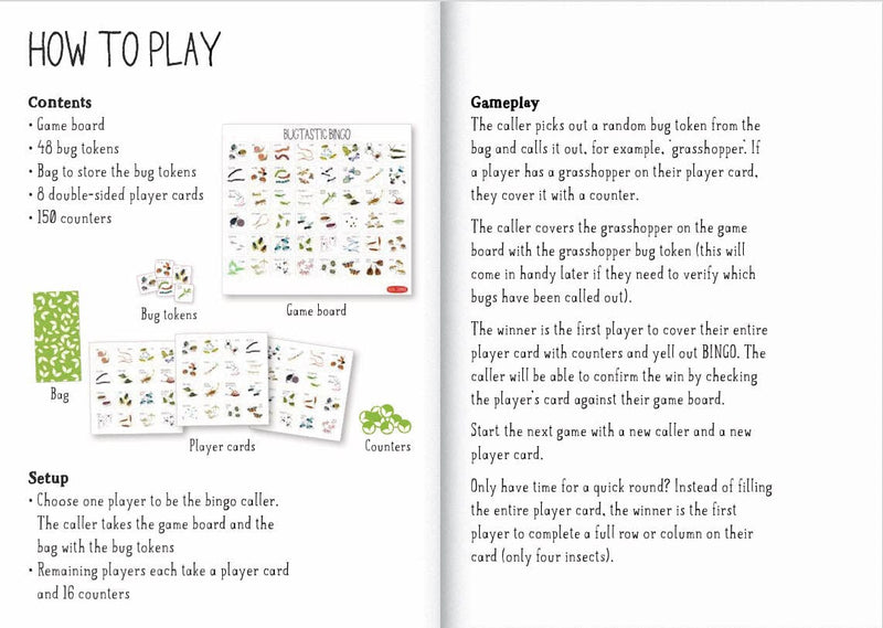 Bookspeed Bugtastic Bingo! Family board game