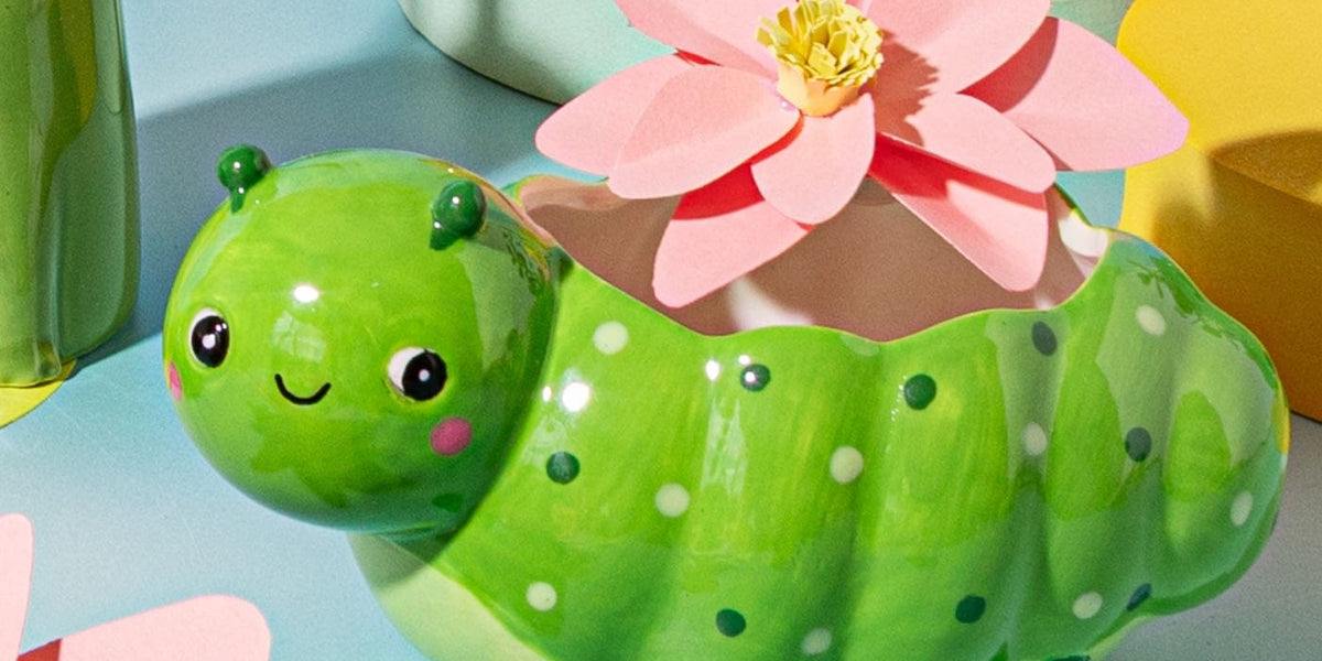 caterpillar plant pot Caterpillar Mini Planter — Gardening for Kids
