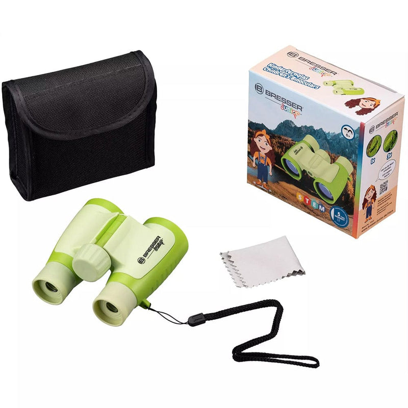 Bresser Children's 3x Magnification Green Binoculars