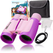 Bresser Children's 3x Magnification Pink and Purple Binoculars