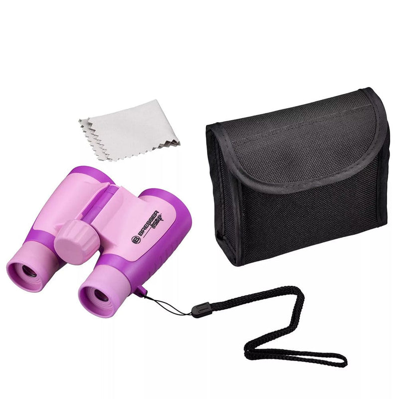 Bresser Children's 3x Magnification Pink and Purple Binoculars