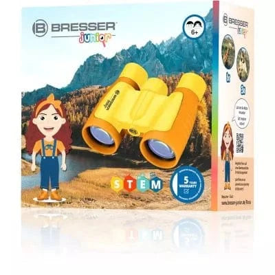 Bresser Children's 3x Magnification Yellow Binoculars