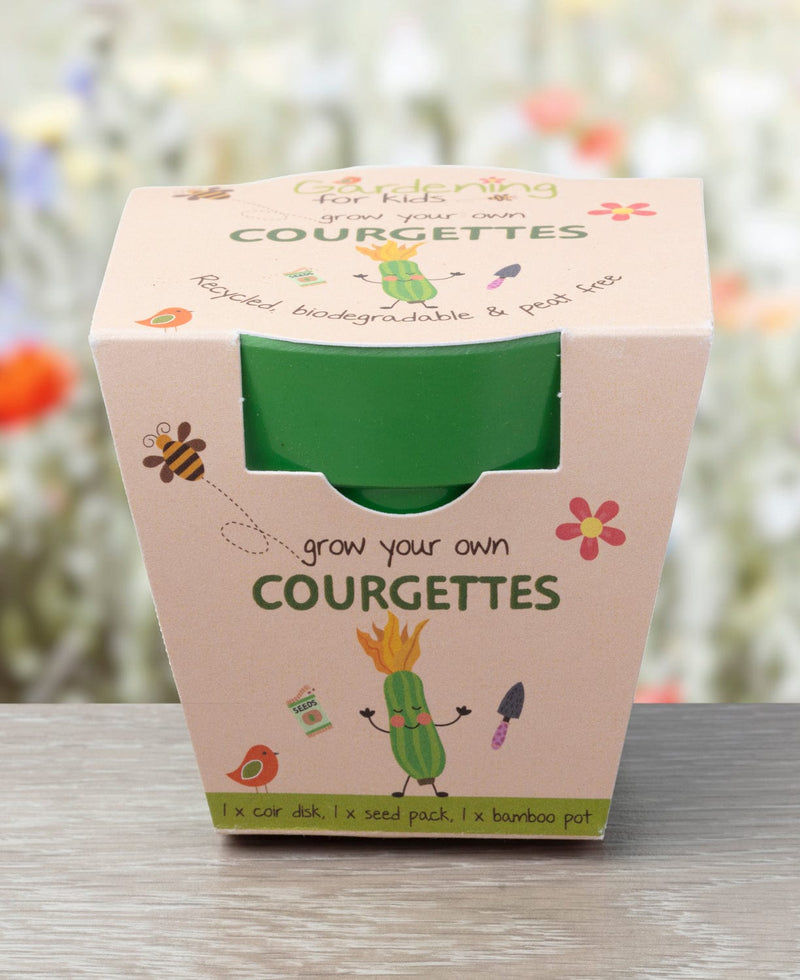 Gardening for Kids Children's Grow Your Own Courgettes Growing Kit with Pot