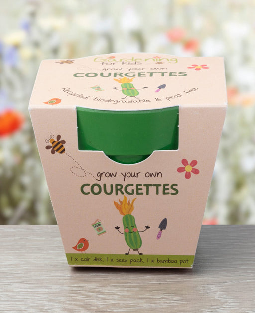 Gardening for Kids Children's Grow Your Own Courgettes Growing Kit with Pot