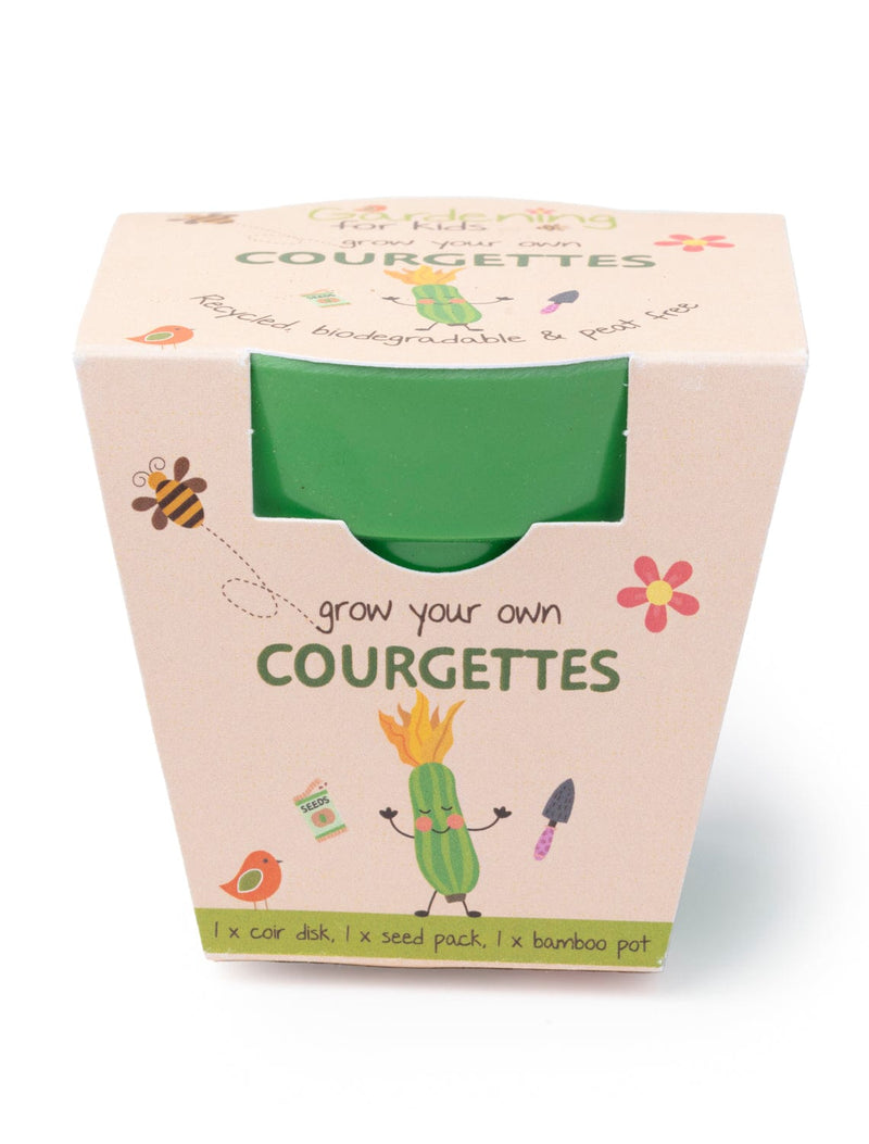 Gardening for Kids Children's Grow Your Own Courgettes Growing Kit with Pot