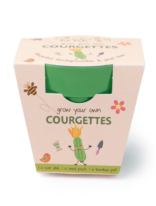 Gardening for Kids Children's Grow Your Own Courgettes Growing Kit with Pot