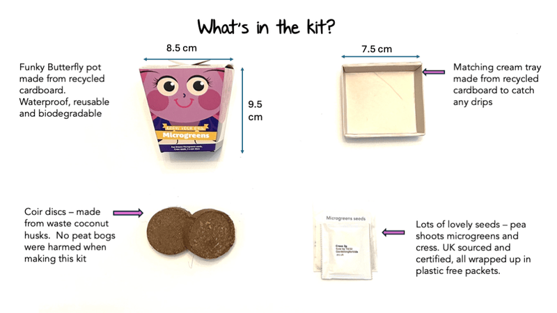 Gardening for Kids Children's Microgreens Growing Kit - Pea Shoots