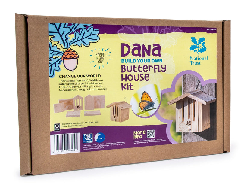CJ Wildlife Children's National Trust Build Your Own Butterfly House Kit