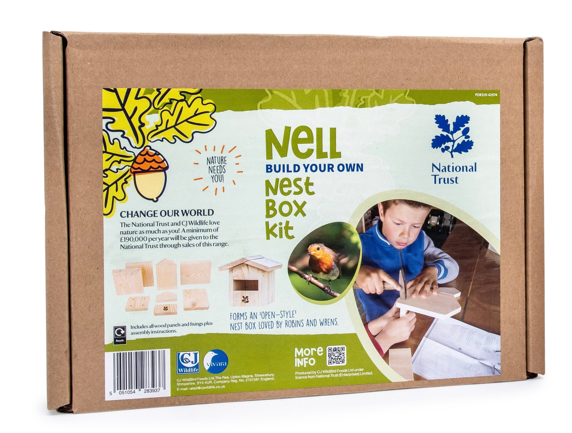 Children's National Trust Build Your Own Robin Nest Box Kit — Gardening ...