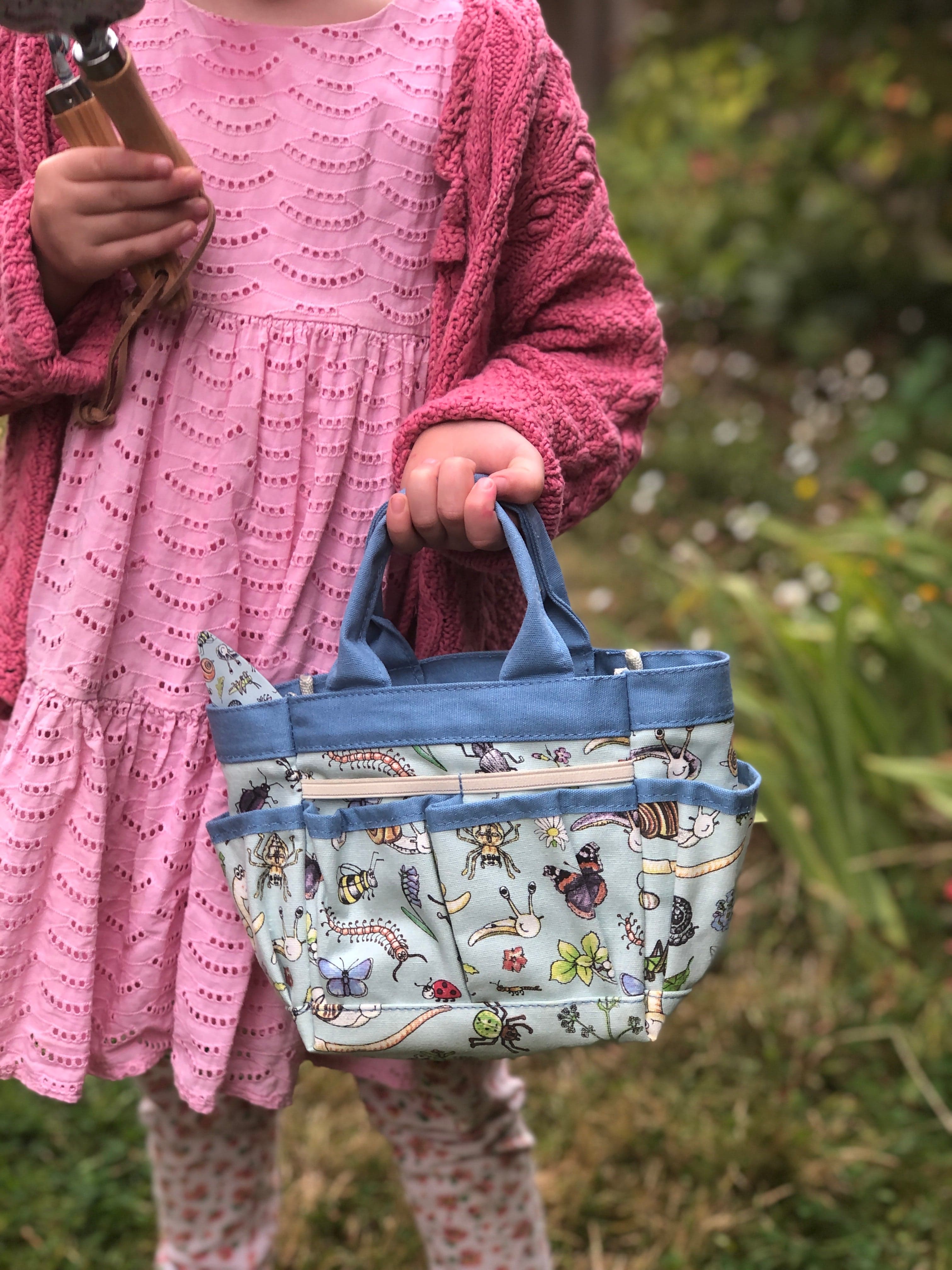 Little Nature Explorers Children's Blue Garden Tool Bag and Hand