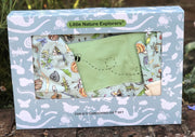 Gardening for Kids Little Nature Explorers Children's Green Garden Apron, Gloves, Sunhat and Kneeler Gift Set
