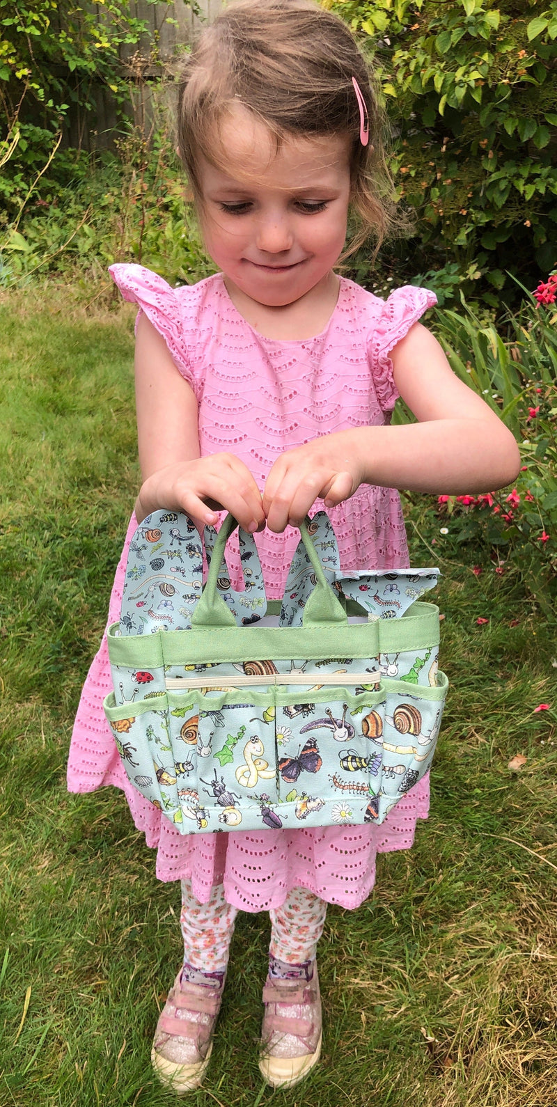 Gardening for Kids Little Nature Explorers Children's Green  Garden Tool Bag and Hand Tools Gift Set