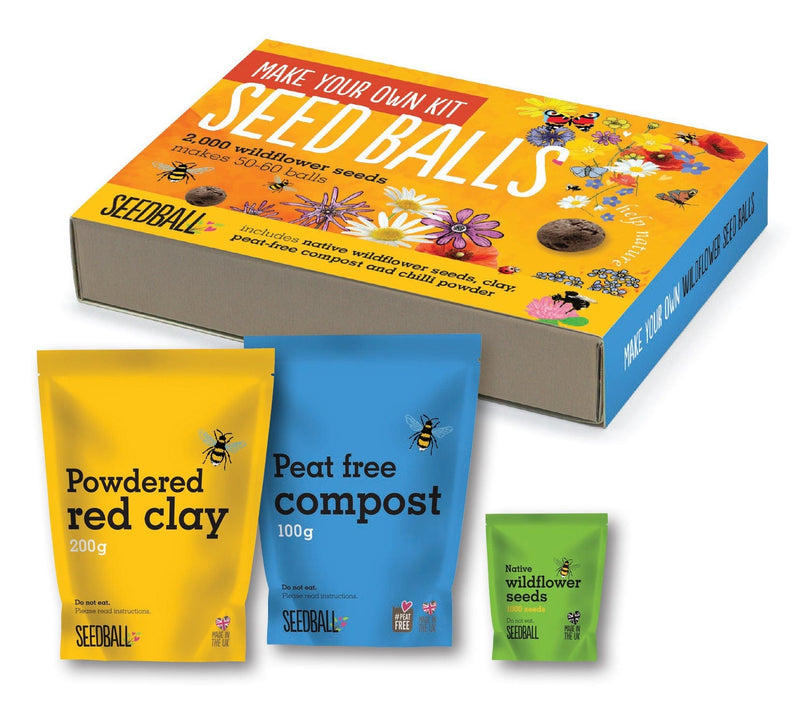 Seedball Make Your Own Seedballs Kit - Flowers for Bees