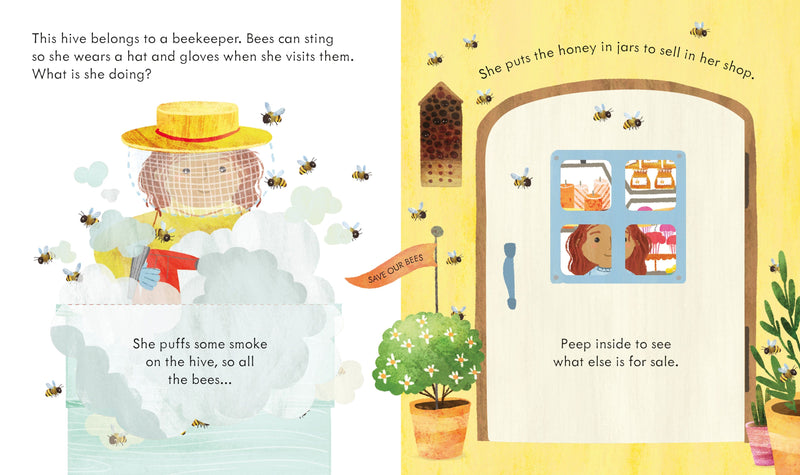 Bookspeed Peep Inside a Beehive Children's Lift the Flap Nature Book