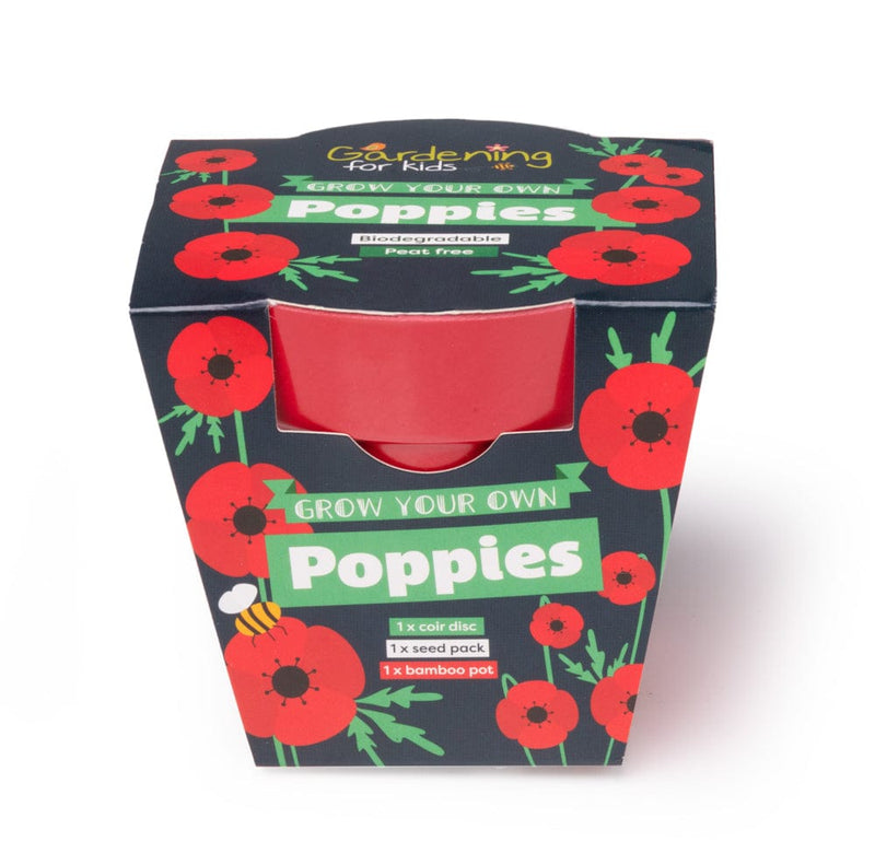 Gardening for Kids Poppies Wildflower Growing Kit with Pot