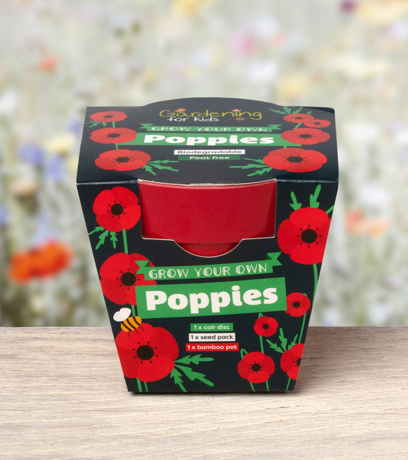 Gardening for Kids Poppies Wildflower Growing Kit with Pot