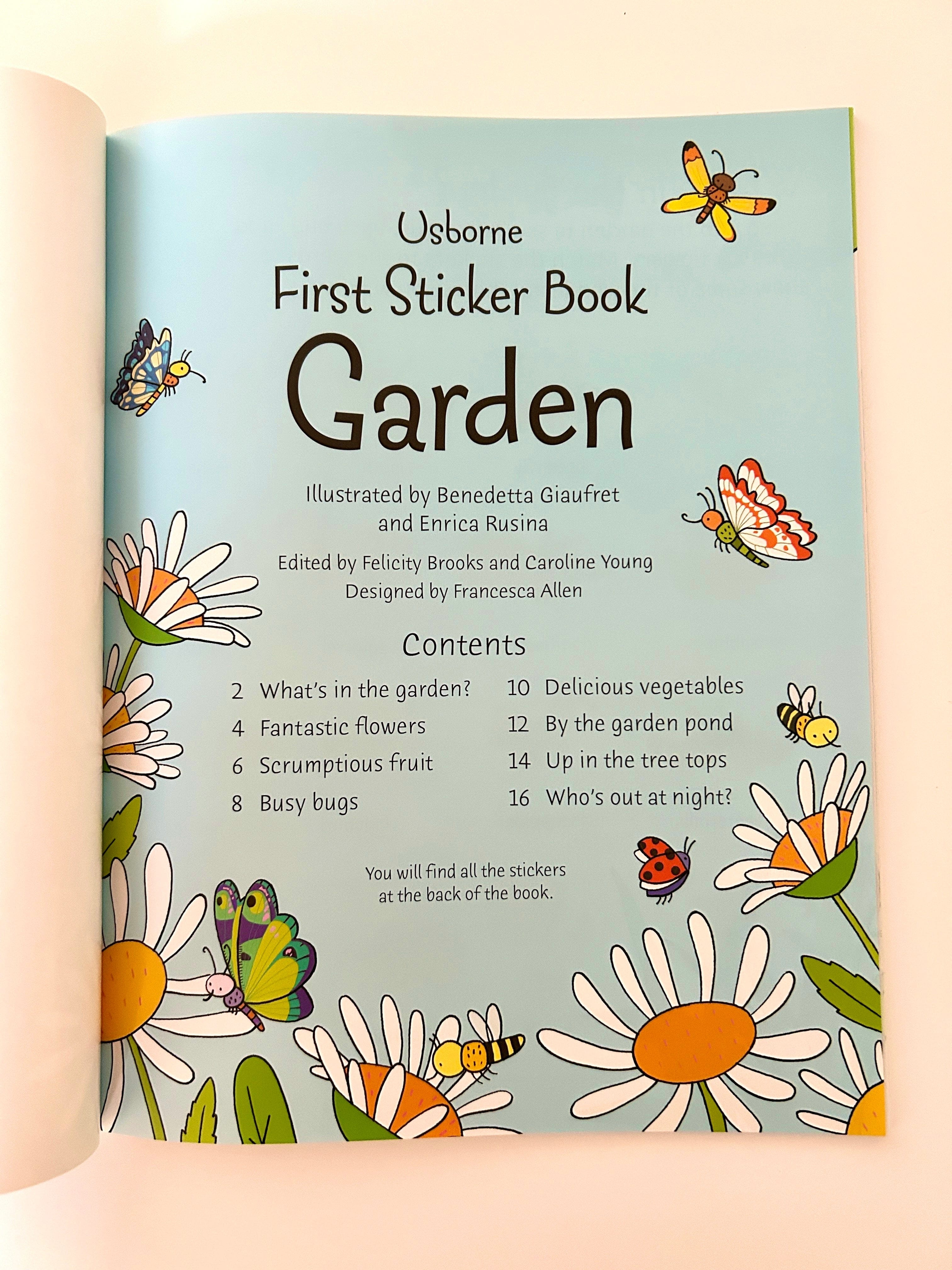 Usborne Children's First Sticker Book: Garden — Gardening for Kids