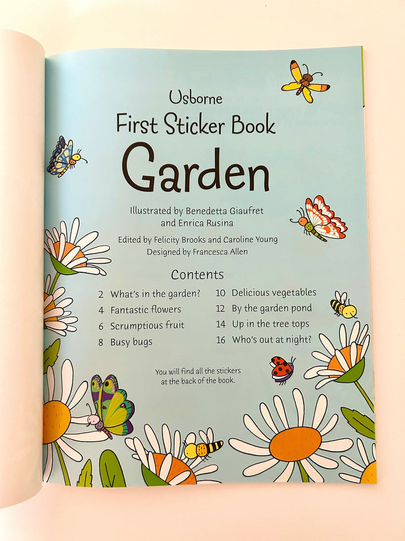 Bookspeed Usborne Children's First Sticker Book: Garden