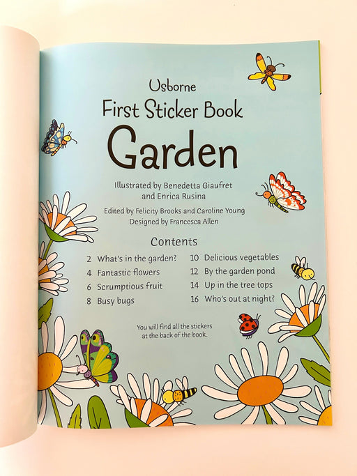 Bookspeed Usborne Children's First Sticker Book: Garden