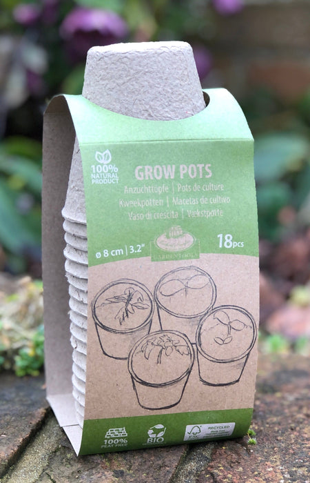 Biodegradable and Compostable Cardboard Plant Pots 8cm