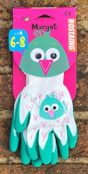 Rostaing Age 6-8 Children's Owl Character Gardening Gloves