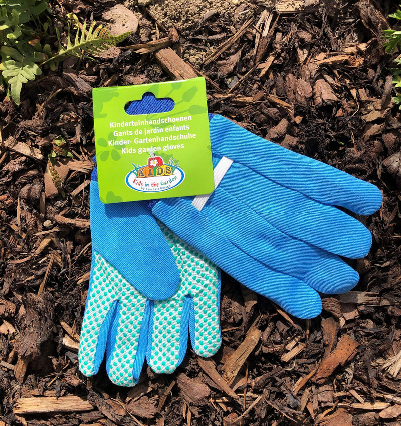 Fallen Fruits Blue Fabric Gardening Gloves