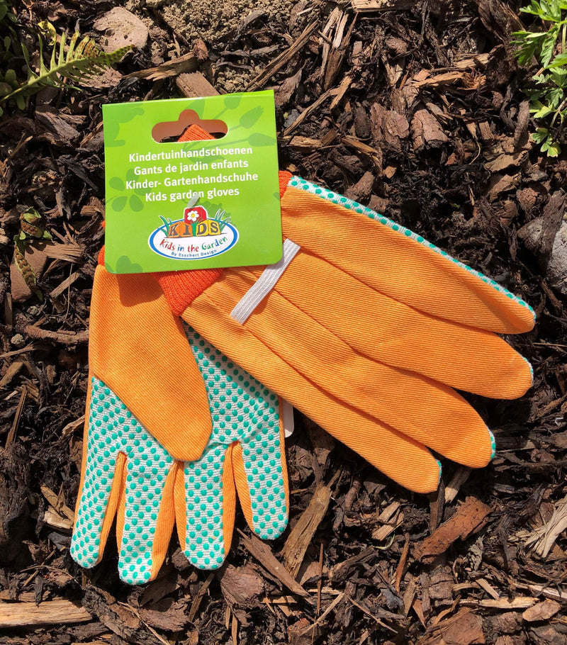 Fallen Fruits Orange Fabric Gardening Gloves