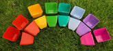Green Tones Square Bamboo Pots